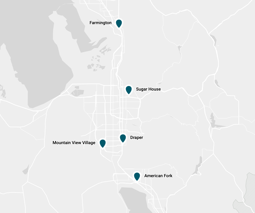 Map of 5 Elase Utah Locations